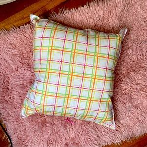 Plaid & Butterdly Accent Pillow